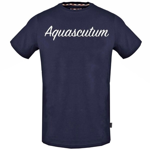 Aquascutum Signature Logo T-Shirt - Navy