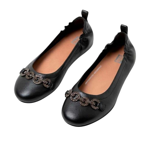 Fit Flop Womens/Ladies Allegro Sparkle Ballerina Flats - Black - 