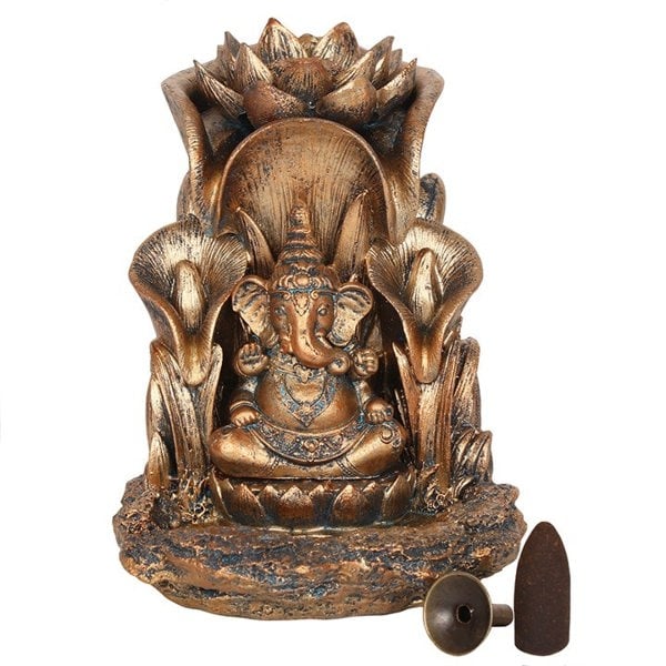 Serano Bronze Ganesh Backflow Incense Burner