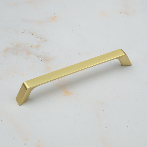 Handle & Home Brushed Brass Contemporary Handles and Coordinating Knobs