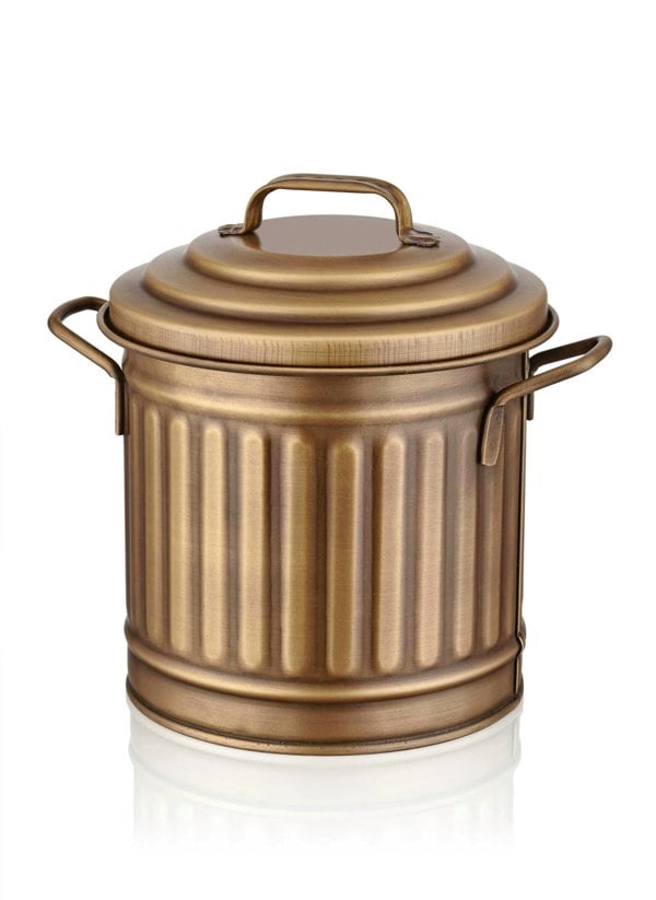 Rozi Gold Countertop Waste Basket (4 Litres)