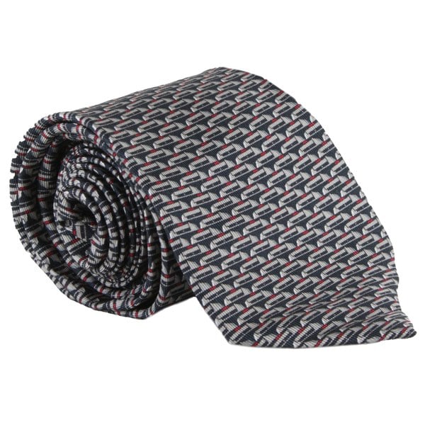 Dunhill&nbsp;mulberry silk tie in a duke lock pattern