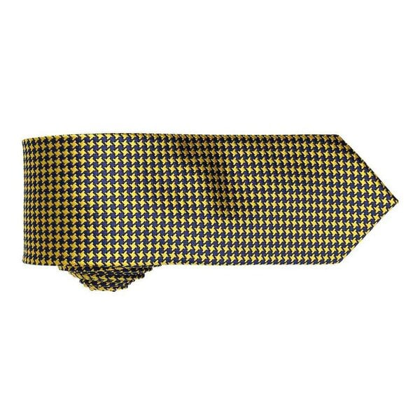 Premier Mens Puppy Tooth Formal Work Tie - Gold