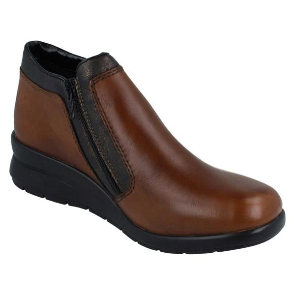 Rieker Ladies Rieker Ankle Boots With Double Zip L4883