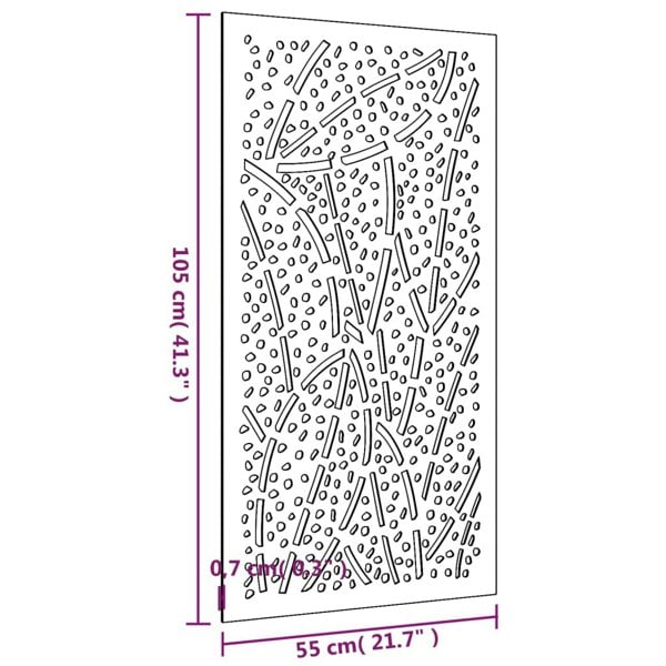 Berkfield Garden Wall Decoration 105x55 cm Corten Steel Leaf Design