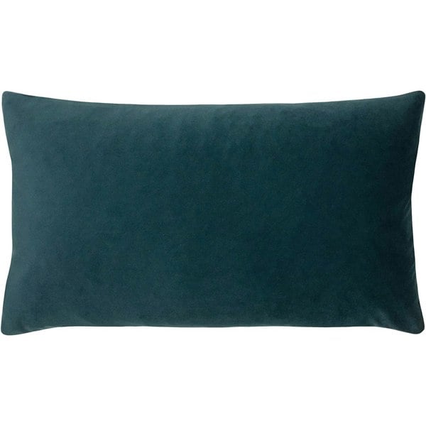 Evans Lichfield Sunningdale Velvet Rectangular Cushion Cover - Kingfisher Blue