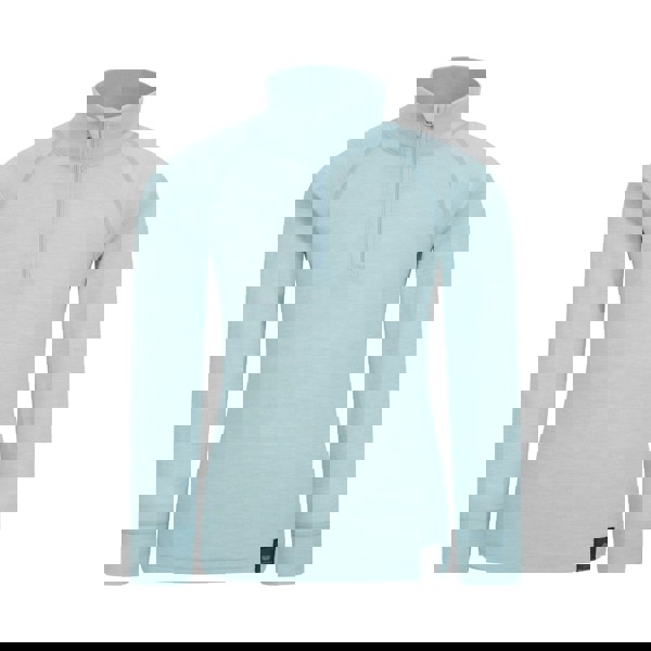 Mountain Warehouse Childrens/Kids Merino Blend Half Zip Base Layer Top - Pale Blue