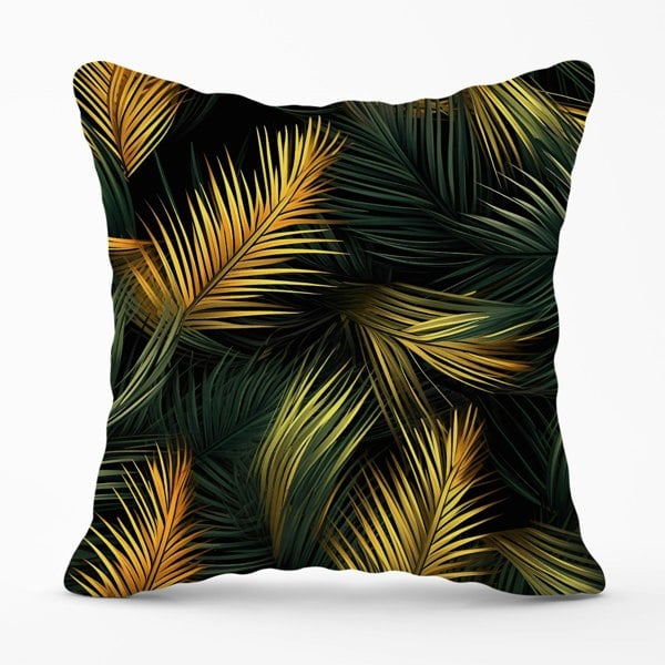 Warren Reed Golden Palm Leaves Cushions