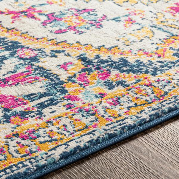 Livabliss Floransa-Vintage Yellow Blue Beige Orange Traditional Boho Rug