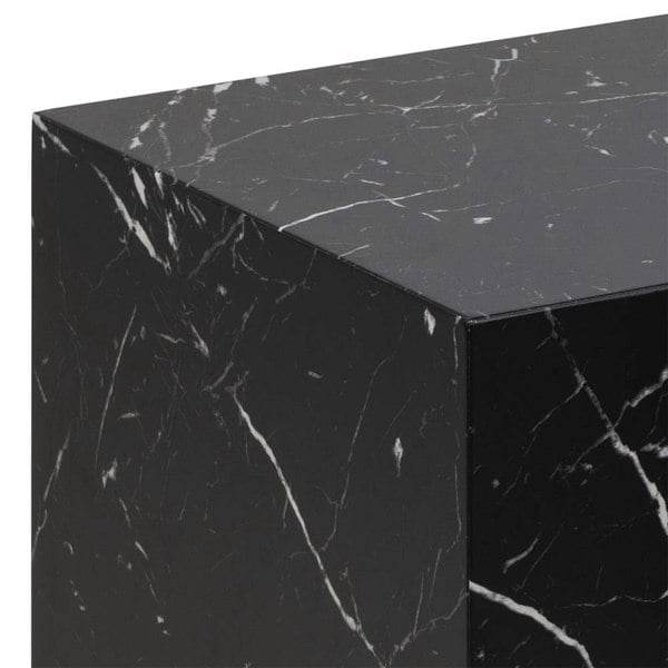 Furniture To Go Dice Square Coffee Table Set in Black Marble Effect
