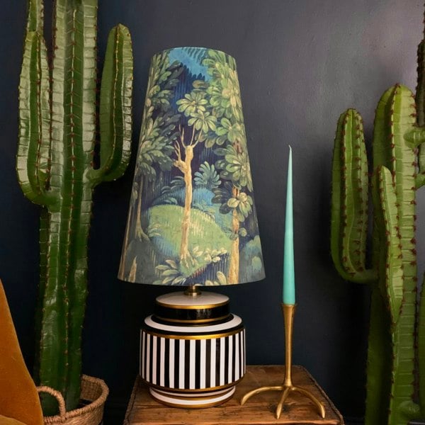 Grass Green Enchanted Queen Cone Velvet Lampshade