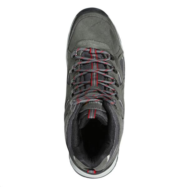 Regatta Mens Tebay Suede Walking Boots - Dark Grey/Dark Red - 