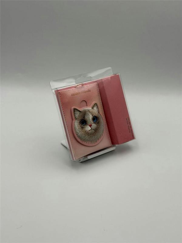 Nimmy Friends Nimmy Big Eye Cute Pet Ragdoll Cat Face Card Sleeve Holder Pink - N-XDY-KT-07-D