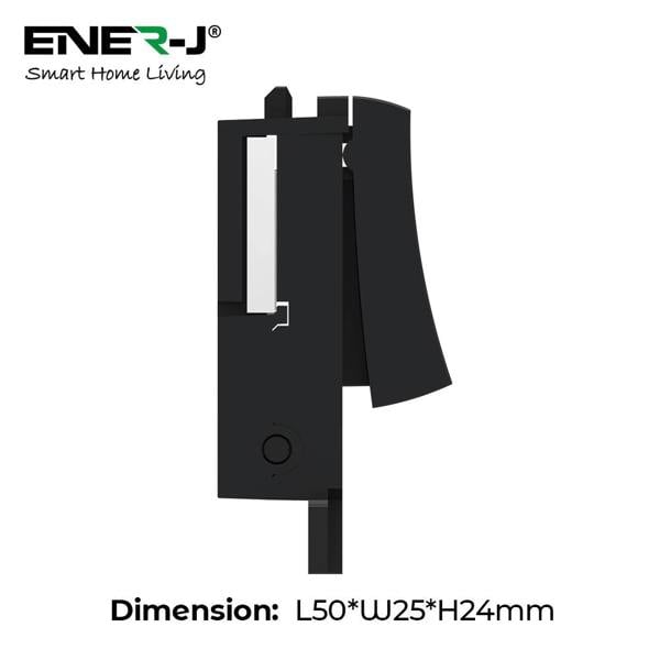 ENER-J 1 Gang Wireless Kinetic Switch, CLICK Minigrid Style, Black Body (PRO Series)