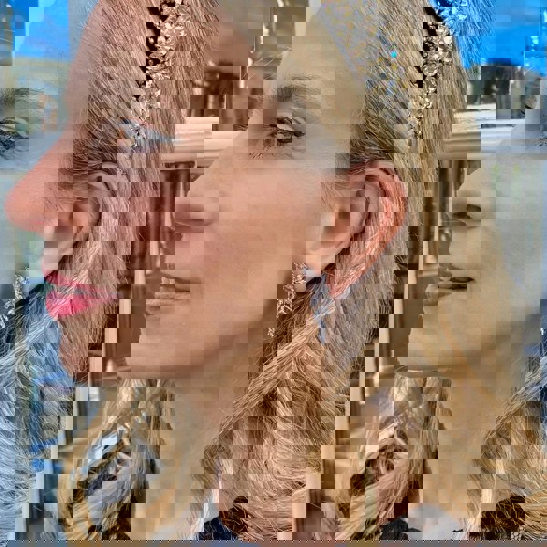 drop earrings vintage inspired floral