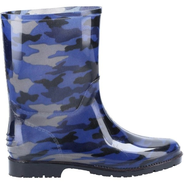 Cotswold PVC Jnr PVC Girls Navy Camo Wellington Boots