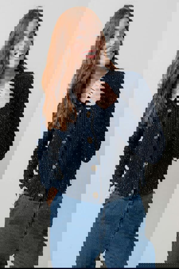 June Ribbed Knit Cardigan Ecru | Lily and Me Clothing