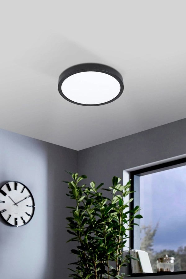 EGLO Fueva 5 1-Light LED Black Circular Ceiling Light