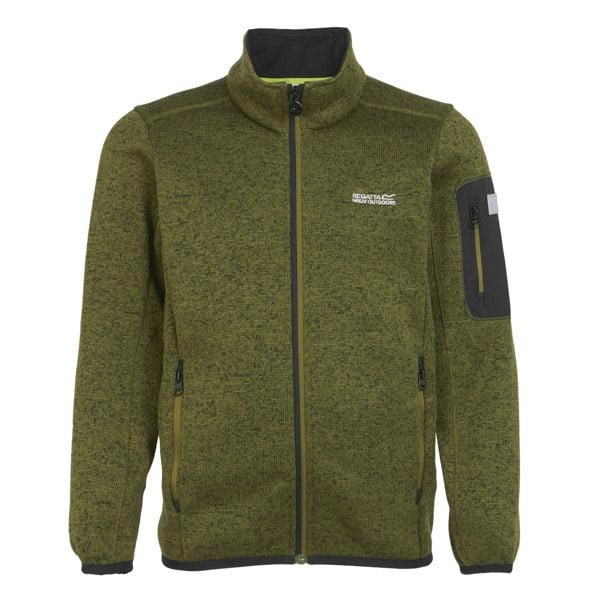 Regatta Boy's Newhill Fleece Jacket - Nephrite Green/Black