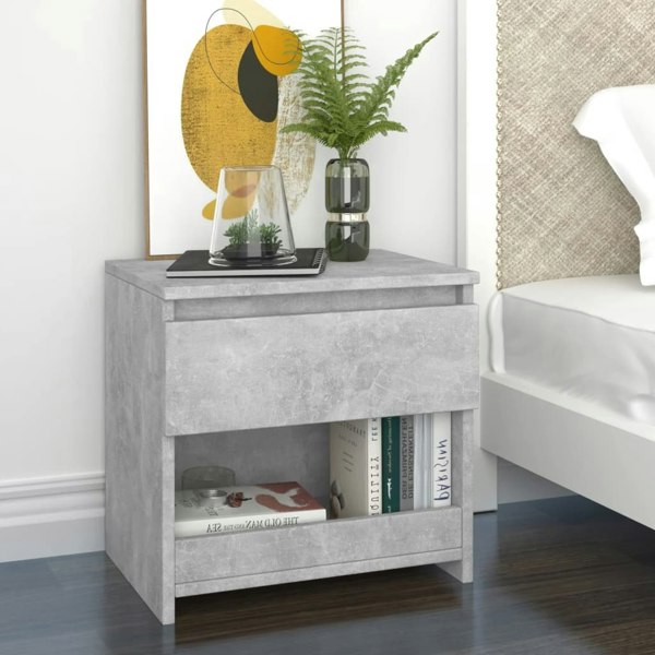 Berkfield Bedside Cabinets 2 pcs Concrete Grey 40x30x39 cm Engineered Wood