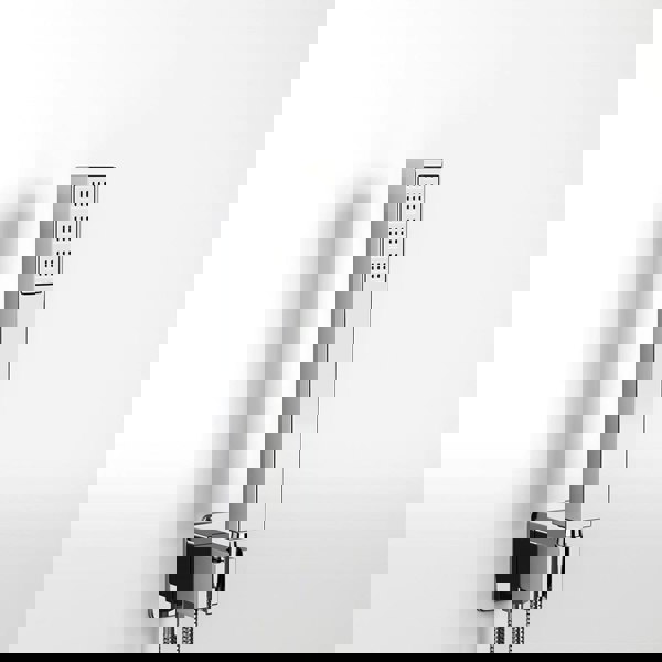 Chrome Square/Tound Thermostatic Shower Mixer Set Bathroom Shower Living and Home