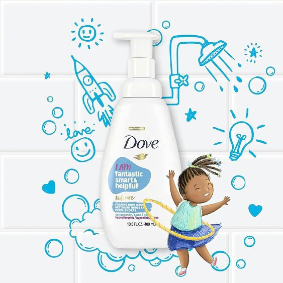 Dove Kids Care Body Wash Cotton Candy Hypoallergenic Shower Gel 400ml