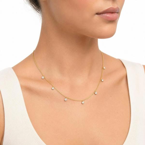 Gold Trip Crystal Gemstone Necklace