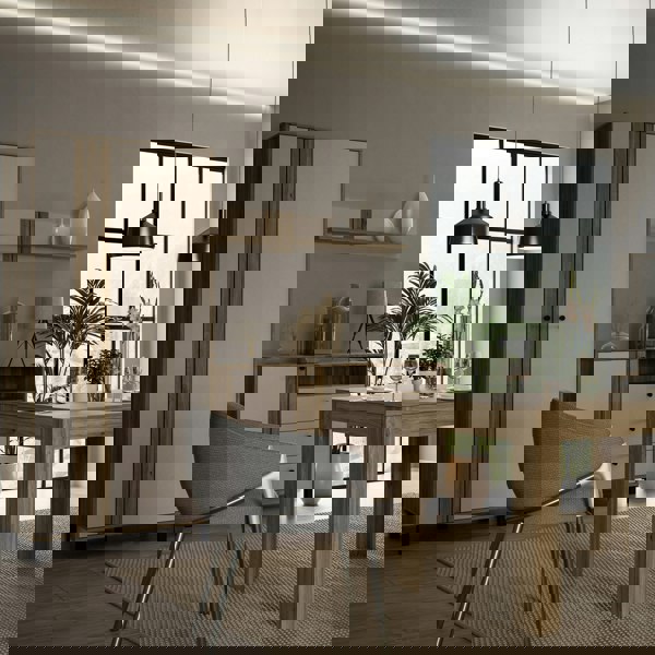 Furniture To Go Grafton 2 Door Wardrobe In Cream and Oak