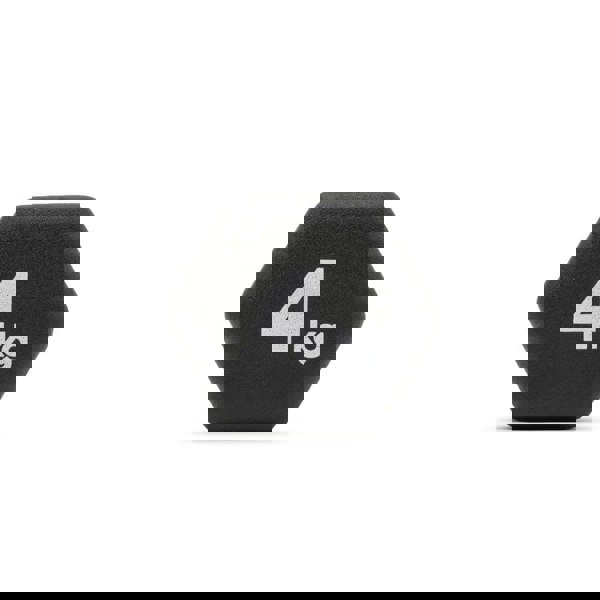 adidas-4kg-dumbbells showing 4kg on hexagon end of dumbbell