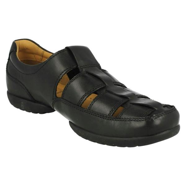 Clarks Mens Clarks Hook & Loop Sandals Recline Open