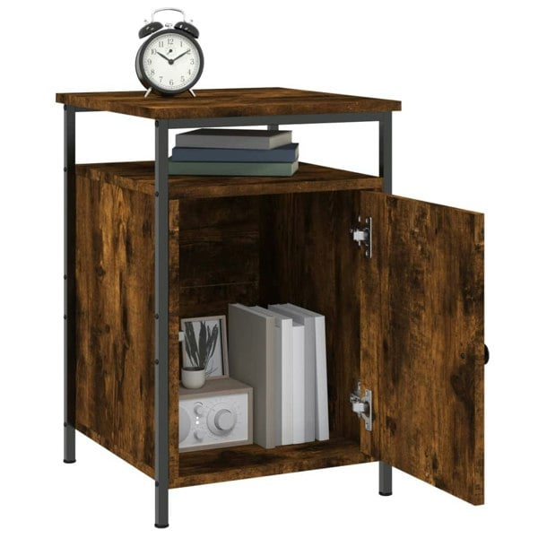 Berkfield Bedside Cabinet Smoked Oak 40x42x60 cm Engineered Wood