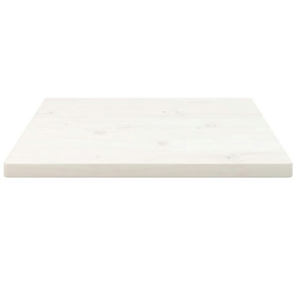 Berkfield Table Top White 40x40x2.5 cm Solid Wood Pine Square