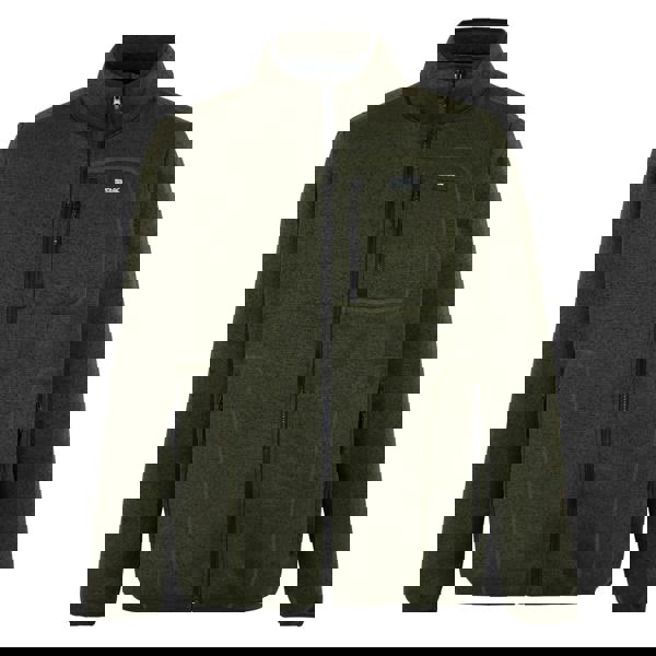 Regatta Mens Barlee Marl Full Zip Fleece Jacket - Dark Khaki