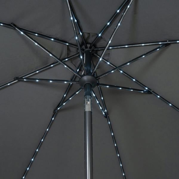 Jardi LED Tilt Parasol 2.7m – Grey