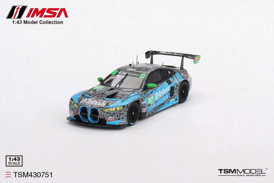 MCSlots BMW M4 GT3 #97 Turner Motorsport IMSA 2023 Laguna Seca GTD 2nd Place 1:43 Scale TSM430751