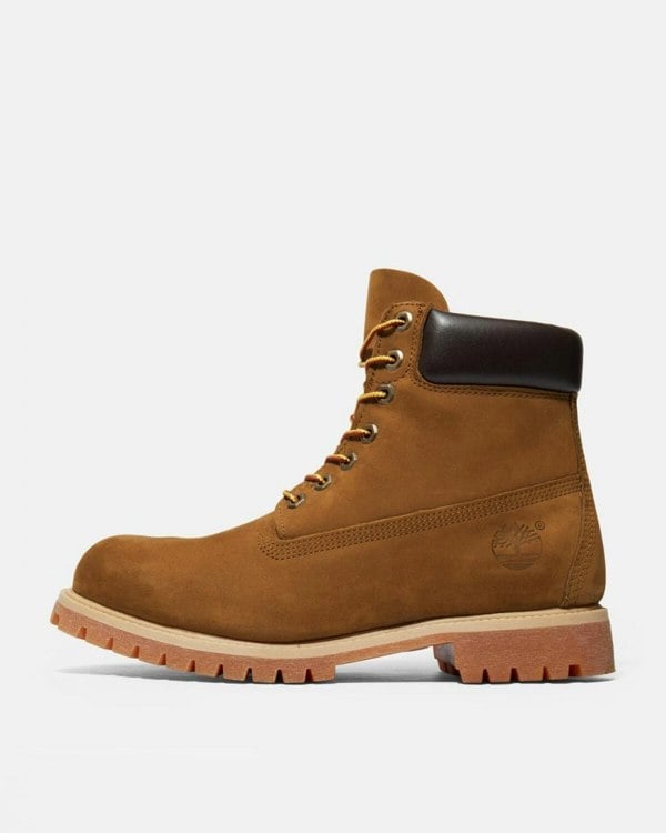 Timberland 6 Inch Premium Mens Waterproof Boots - Dark Wheat Nubuck
