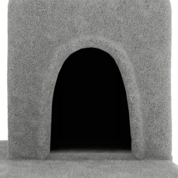Berkfield Cat Tree with Sisal Scratching Posts Light Grey 154 cm