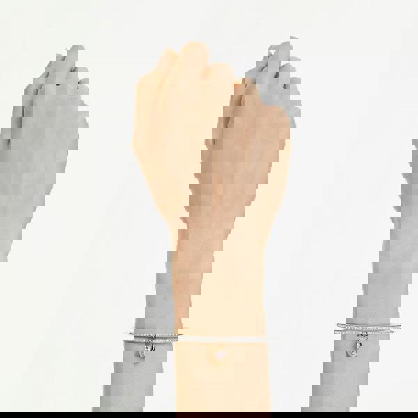 Swarovski Idyllia Mixed Metal Pink Heart Bangle 5737266 (M)