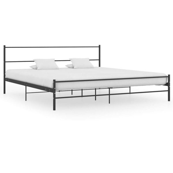 Berkfield Bed Frame Black Metal 6FT Super King 180x200 cm