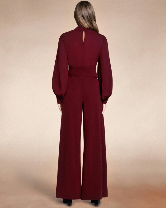 HotSquash Wide Leg Jumpsuit with Blouson Sleeve
