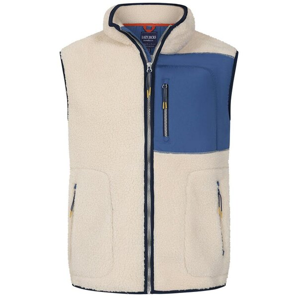 Lazy Jacks LJ852 - Men's Sherpa Fleece Gilet - Oatmeal