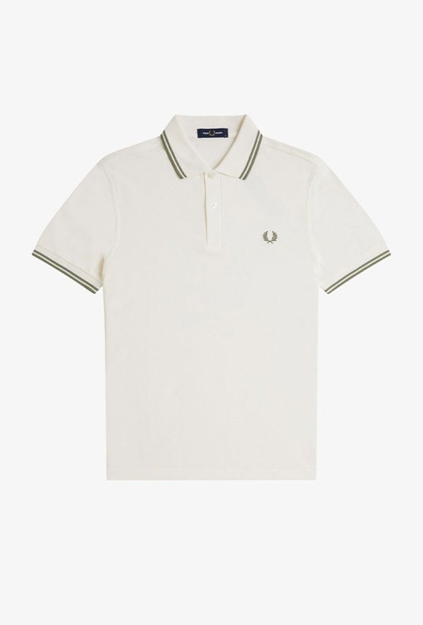 Fred Perry Men's Twin Tipped Polo Shirt - White/Green