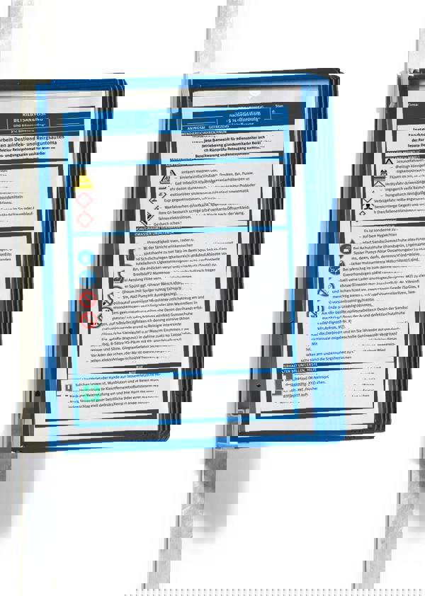 Durable VARIO WALL 5 Panel Magnetic Display Panel Document Holder | A4 Navy Blue