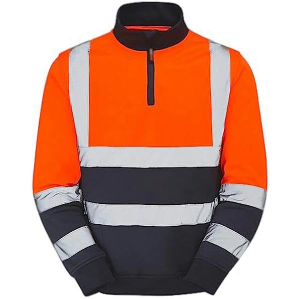 Standsafe Hi Vis Zip Neck Workwear Sweatshirt - HV040