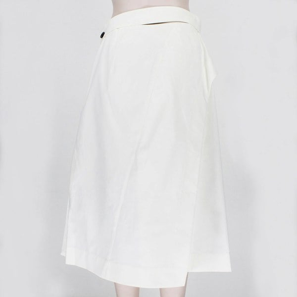 3.1 Phillip Lim structured cotton A-line skirt in an off white tone