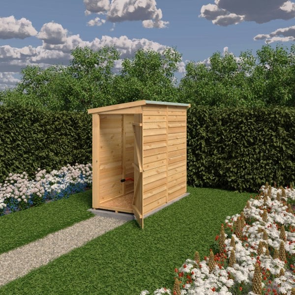 Shire Overlap 6x3 single door pent shed