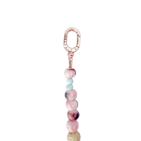 Nimmy Friends Nimmy Big Eye Cute Pet Bischon Fraise Dog Mobile Phone Chain Bag Charm Ceramic Bracelet Pink - N-XDY-SL-02