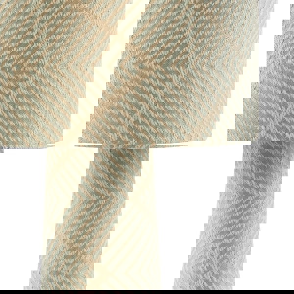 Duck Egg and Cream Jacquard Zig Zag Lamp with Fabric Shade and Base Image 3