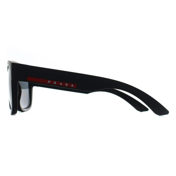 Prada Sport Sunglasses PS01ZS DG002G Black Rubber Dark Grey Polarized