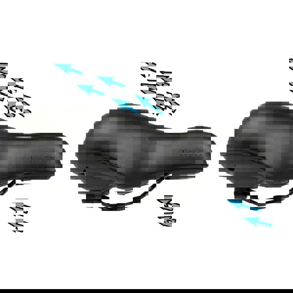 Awe Ergonomic 209 mm Memory Foam City/Comfort Bike Saddle - Black